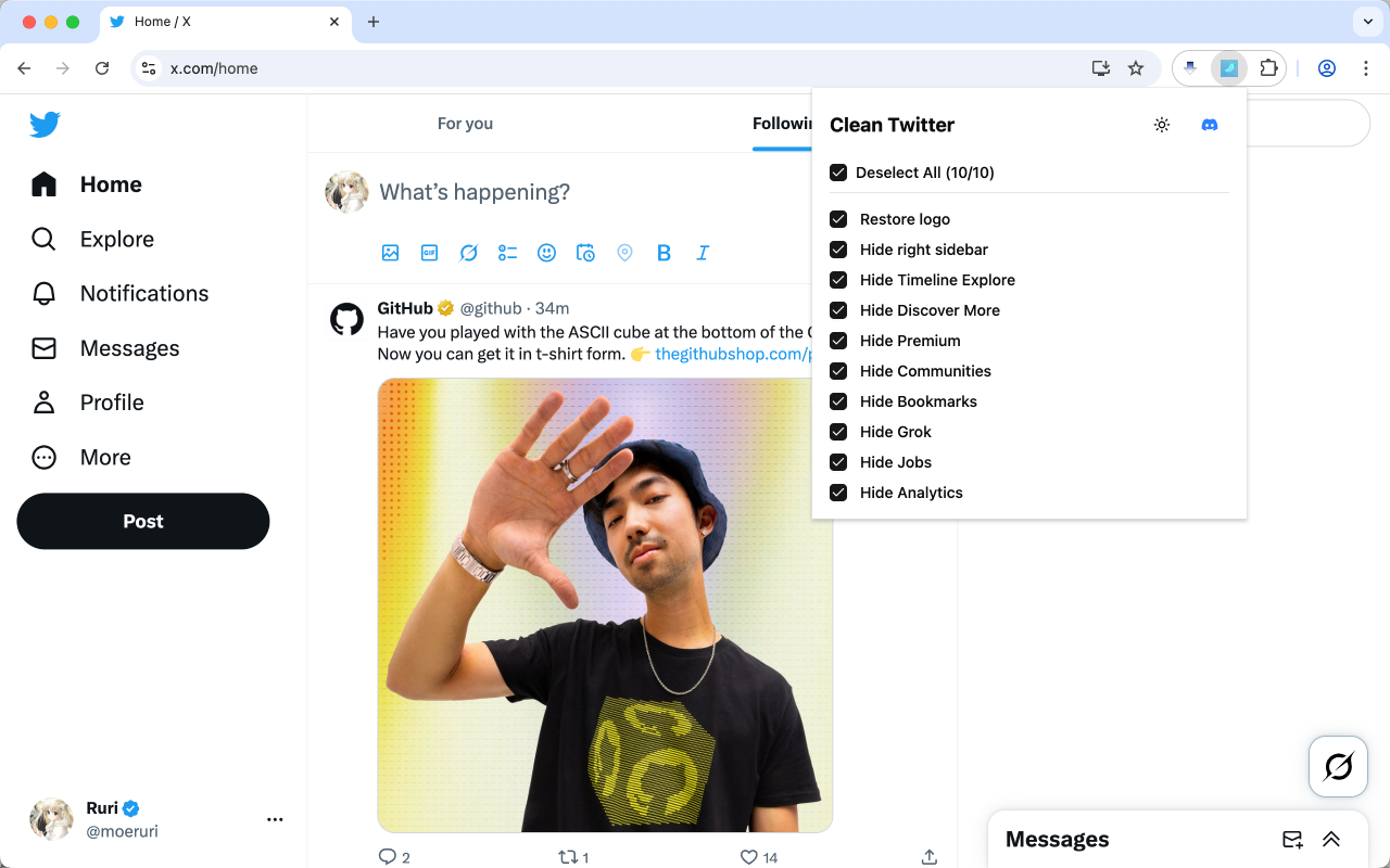 Clean Twitter - 截图 1