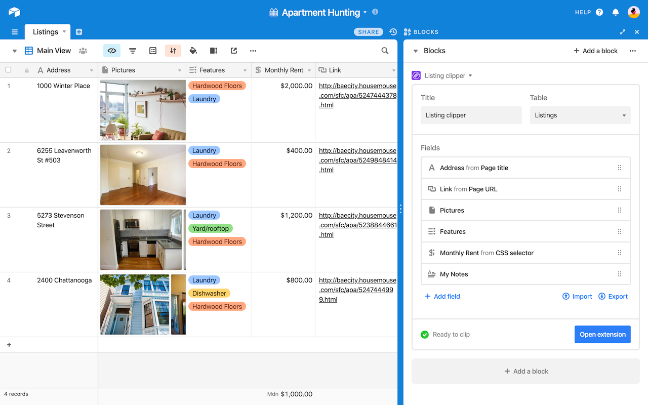 Airtable web clipper - 截图 1