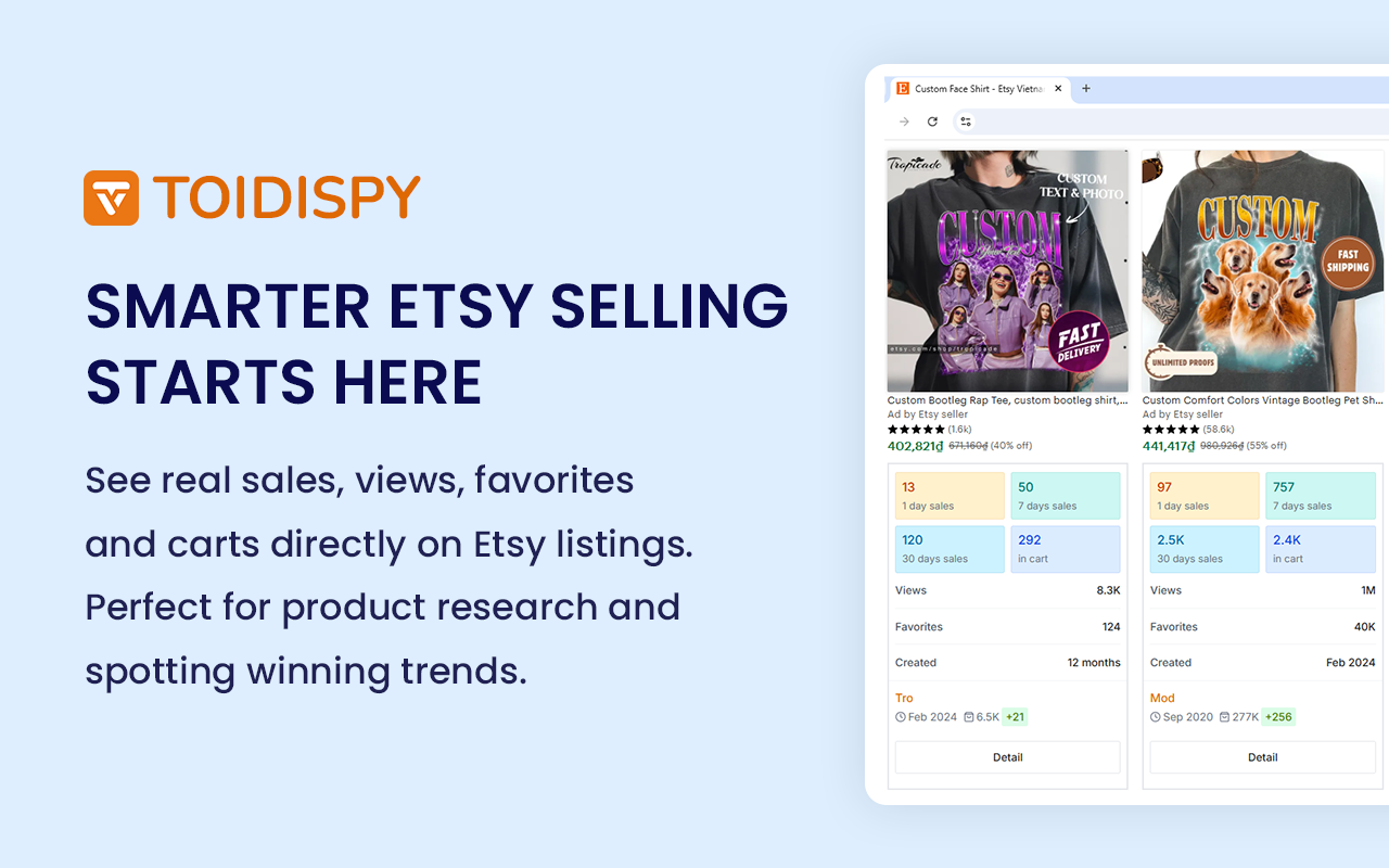 Toidispy - Discover Winning Products on Etsy - 截图 4