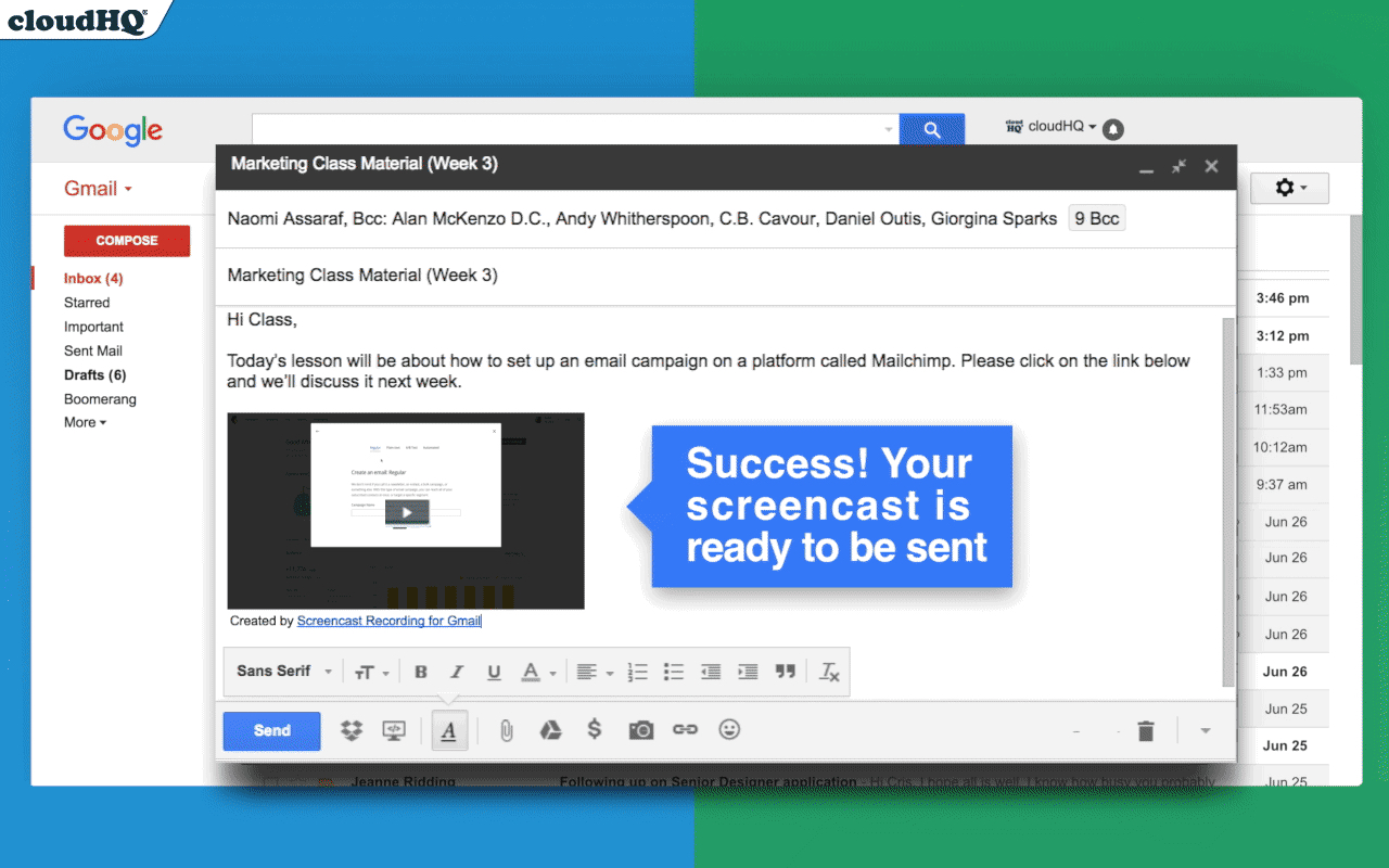 Free Screencast Recording for Gmail - 截图 4