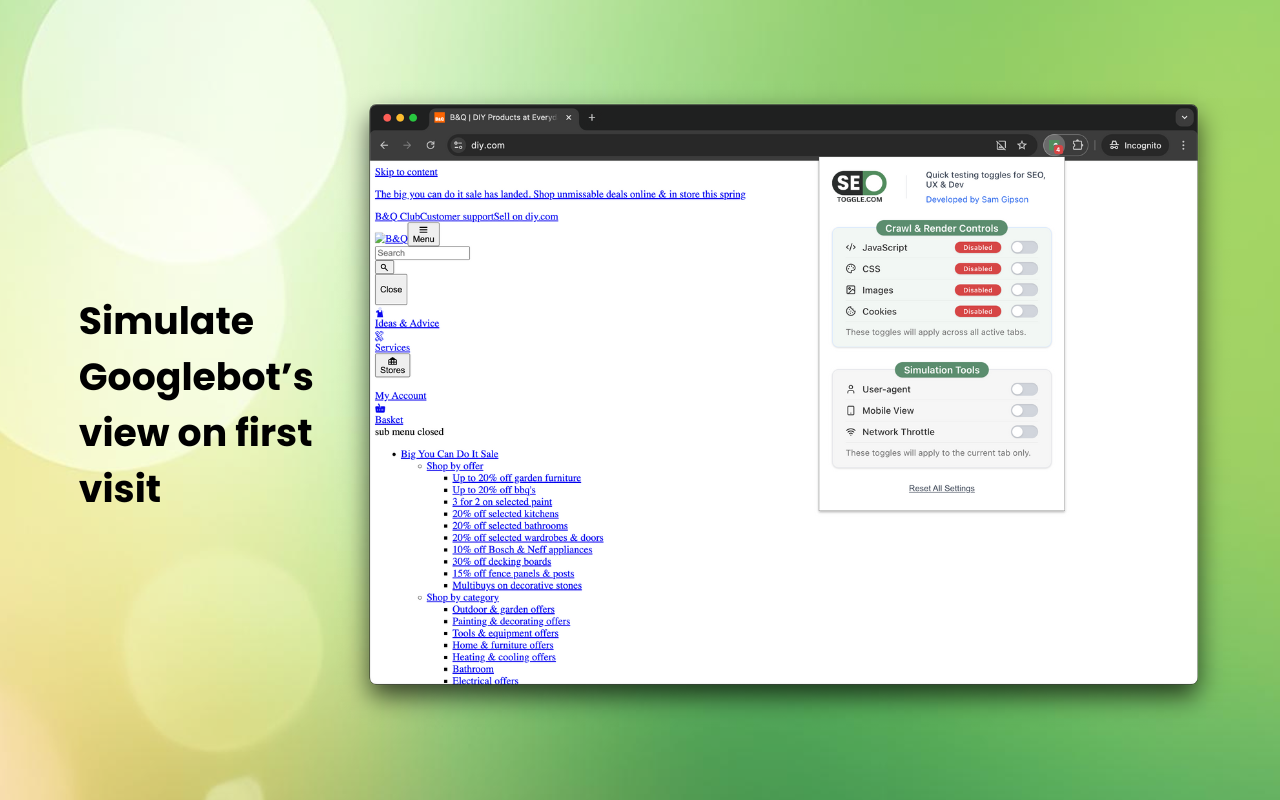 SEO Toggle - An SEO Testing Extension - 截图 2