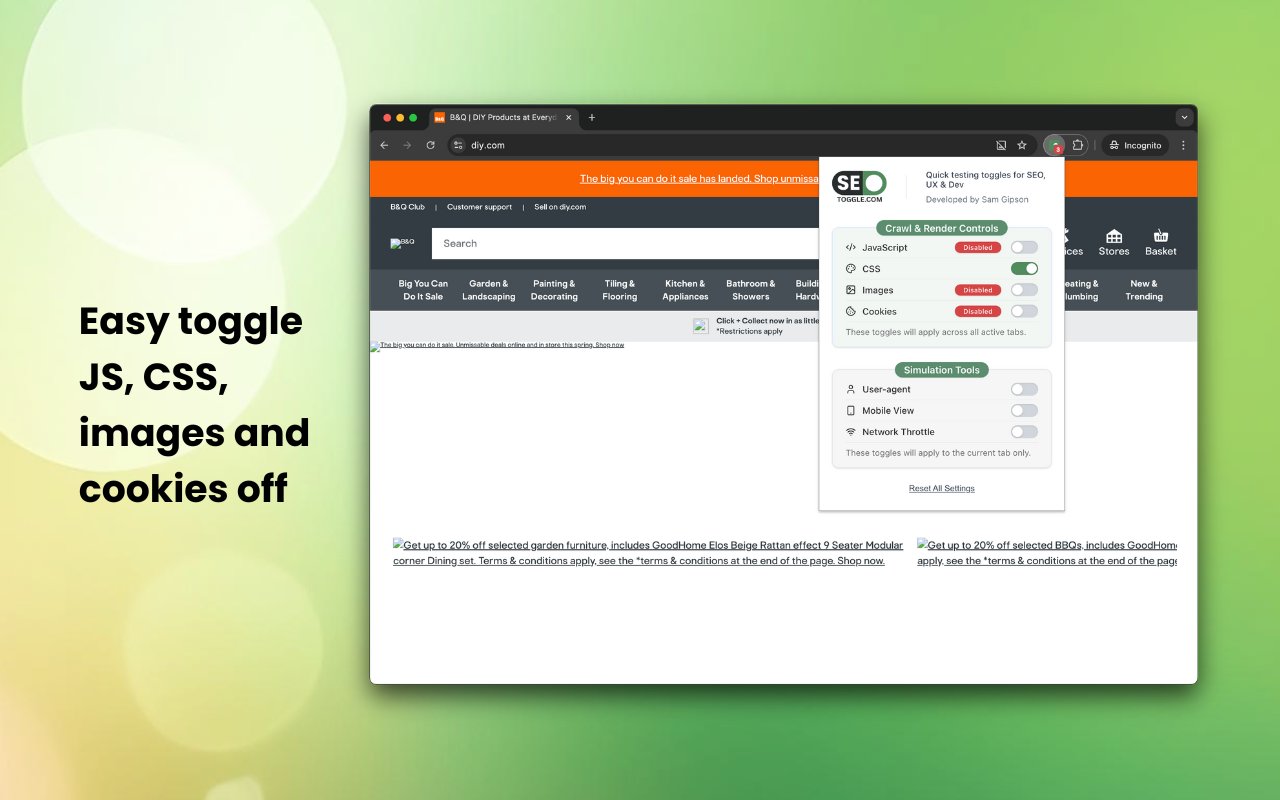 SEO Toggle - An SEO Testing Extension - 截图 3