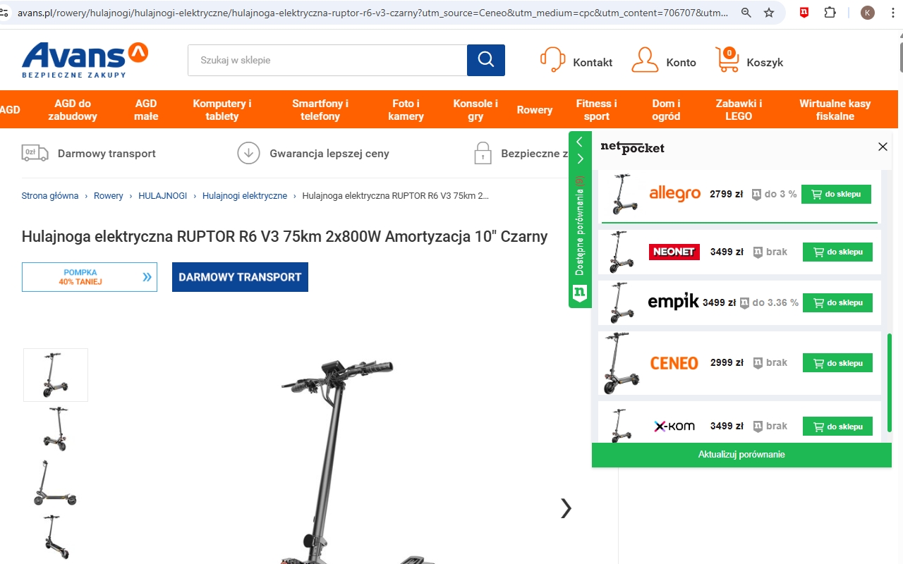 Net-Pocket: Automatyczna porównywarka cen - 截图 2