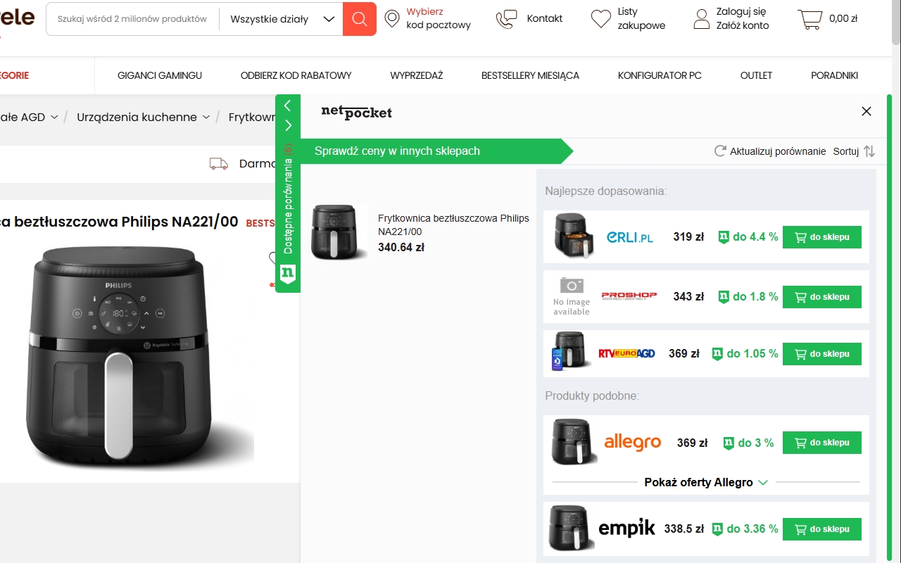 Net-Pocket: Automatyczna porównywarka cen - 截图 4