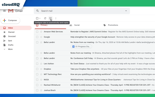 Auto BCC for Gmail™ by cloudHQ - 截图 2