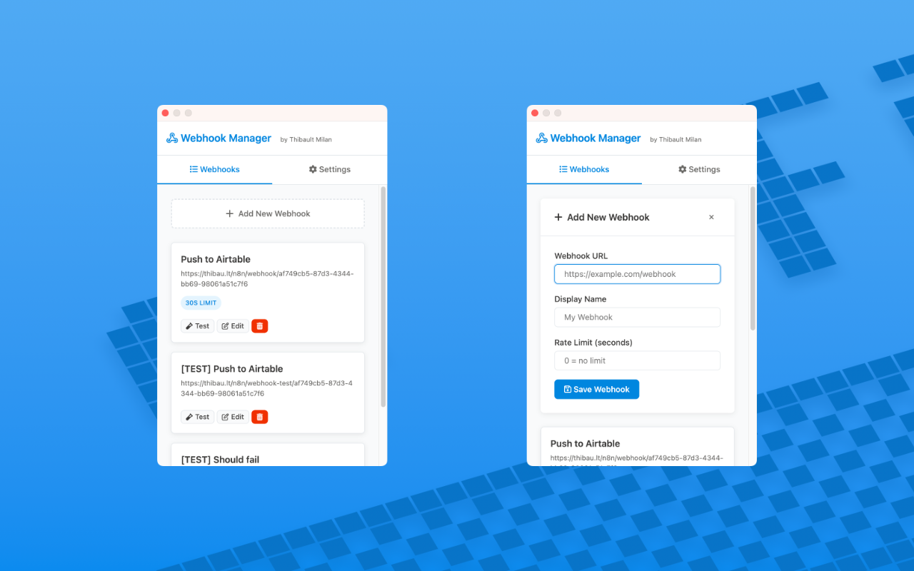 Webhook Manager - 截图 1