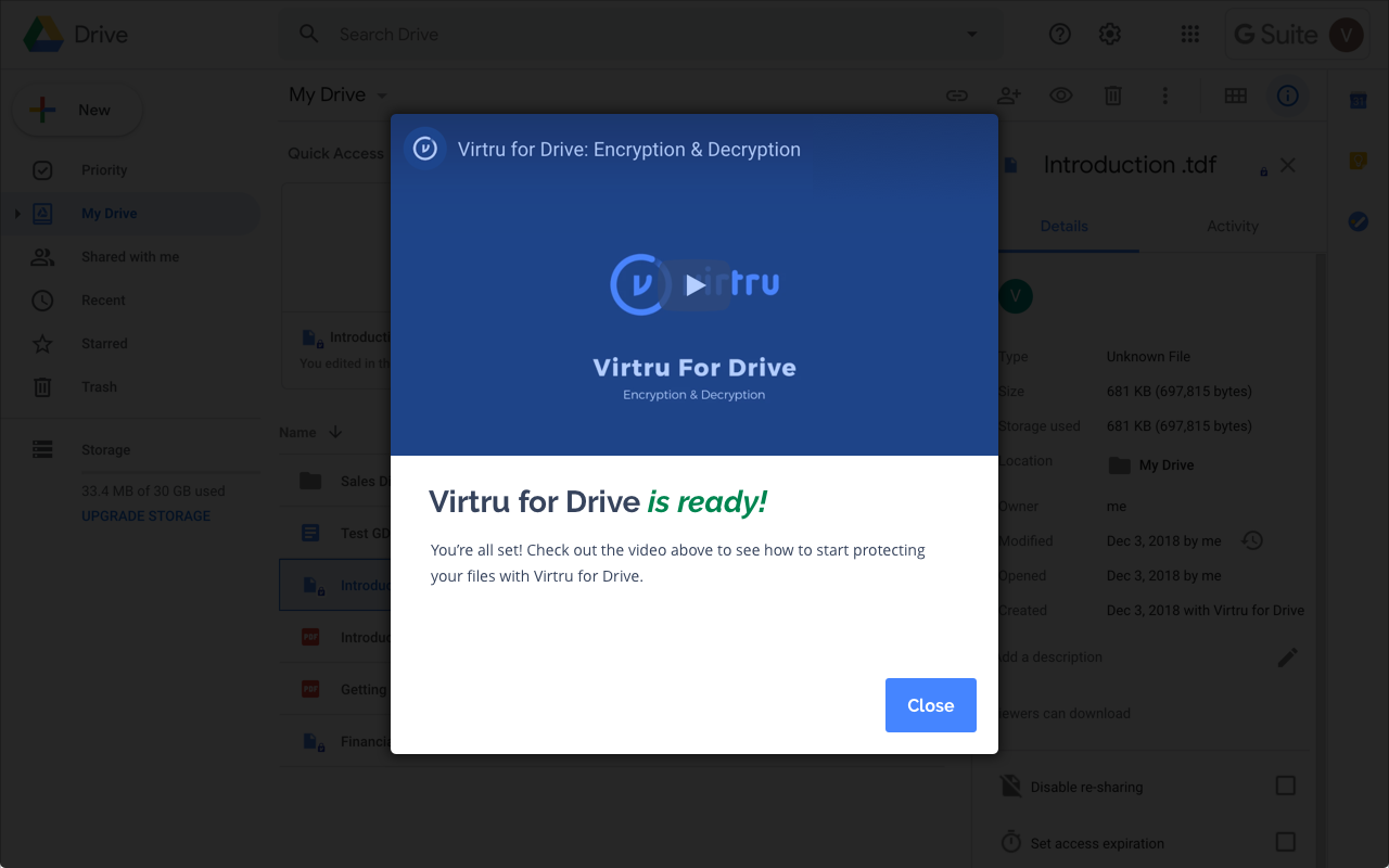 Virtru for Drive - 截图 1