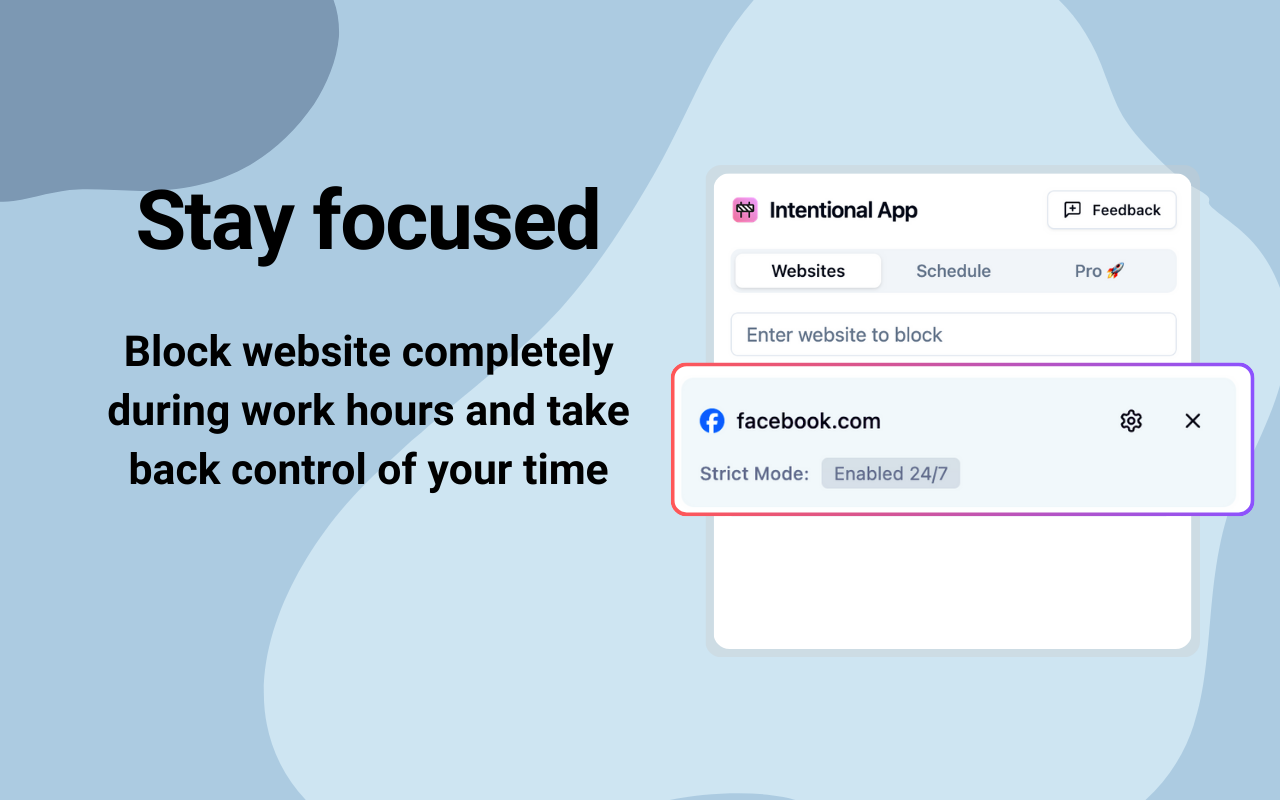 Intentional - Block Distracting Websites - 截图 1