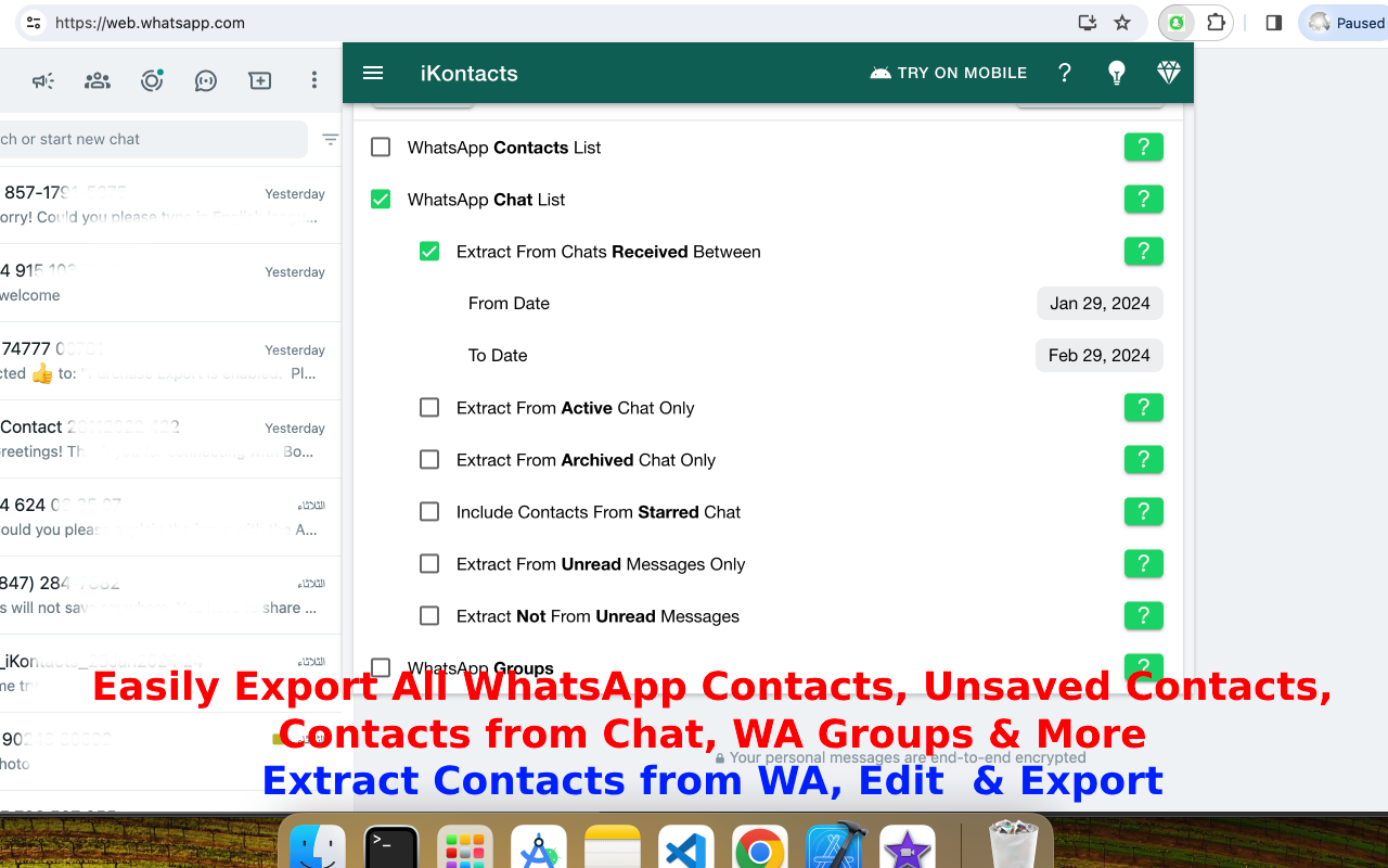 iKontacts – Contact Manager & Tools for Web Messenger - 截图 3