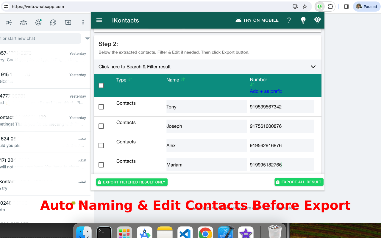 iKontacts – Contact Manager & Tools for Web Messenger - 截图 5