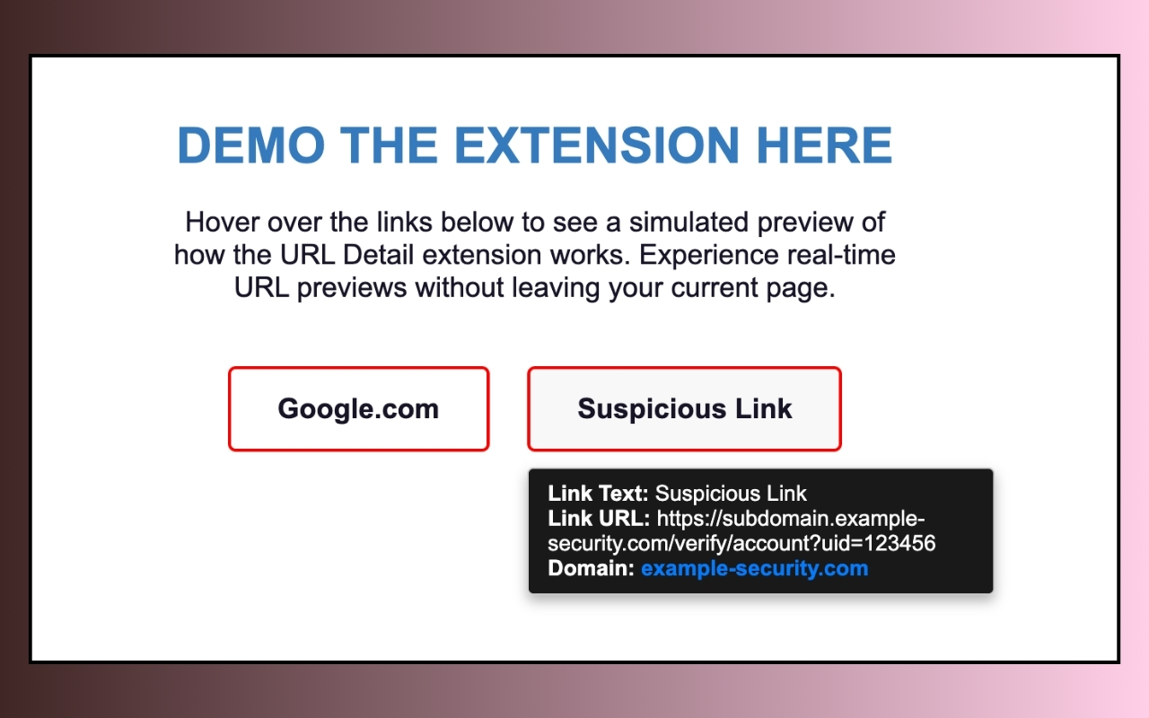 URL Detail - Link Hover Info and Enhanced Browsing Tools - 截图 4