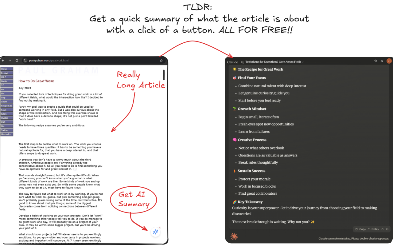 justTLDR: Free AI YouTube Summarizer & Web Summarizer - 截图 2