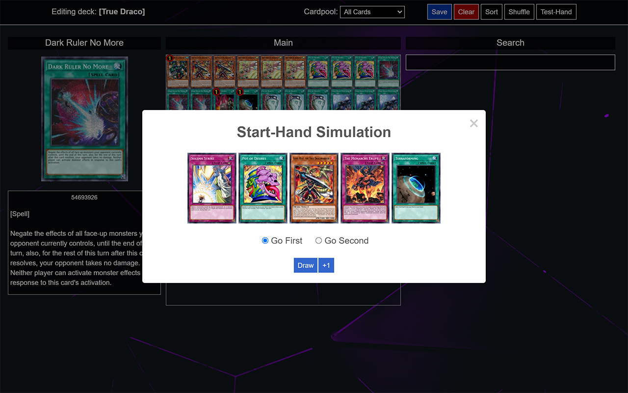DuelingNexus Tools – Start-Hand Simulator & Replay Deck Downloader - 截图 2