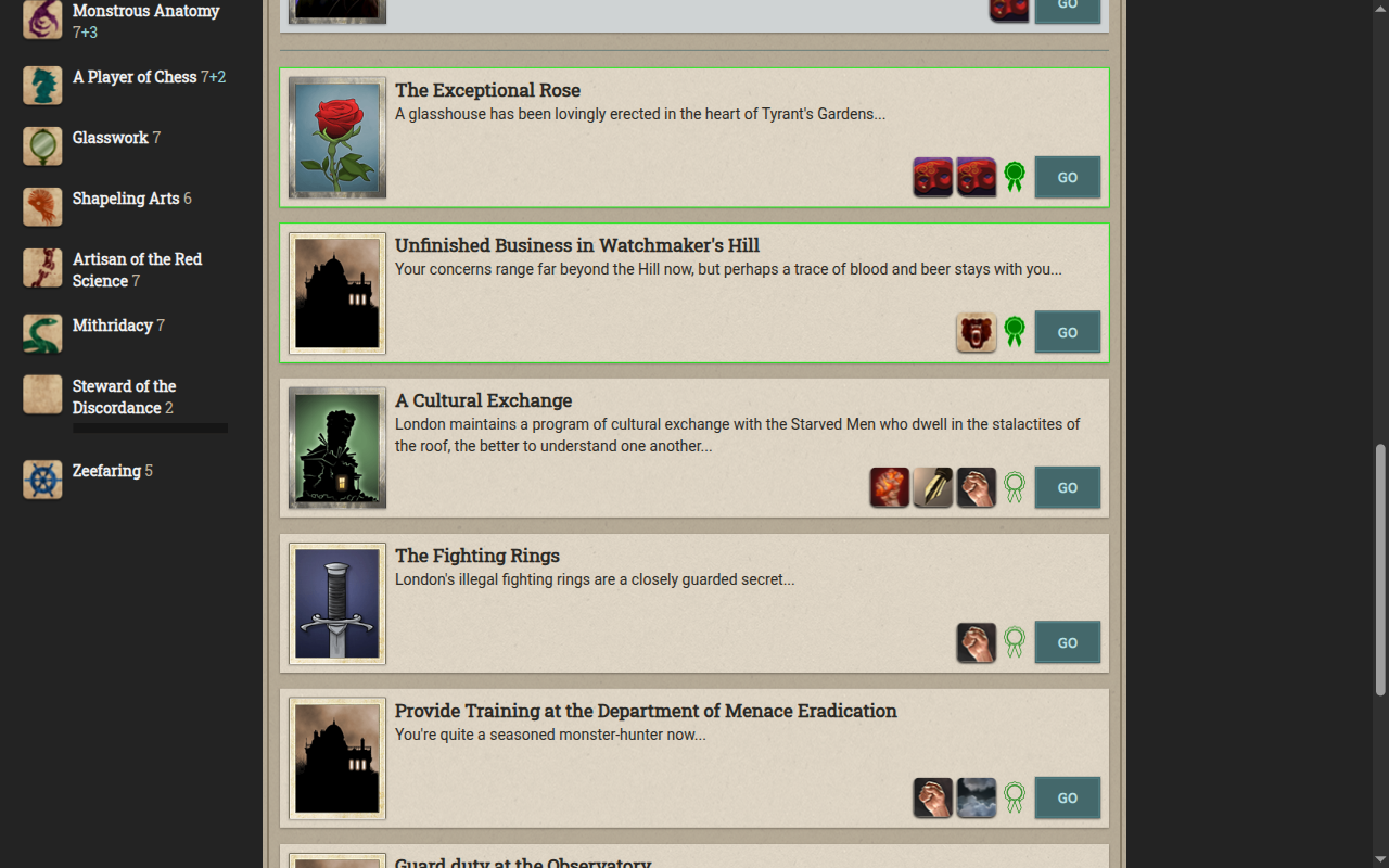 Fallen London Favourites - 截图 4