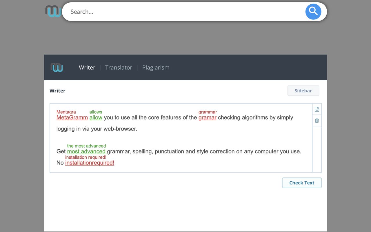 MetaGramm grammar checker - 截图 1
