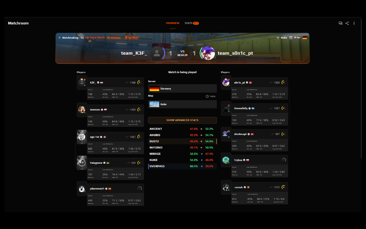 Recon - FACEIT CS2 Predictor - 截图 1