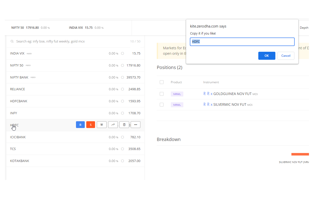 Zerodha Kite Enhancements - 截图 2