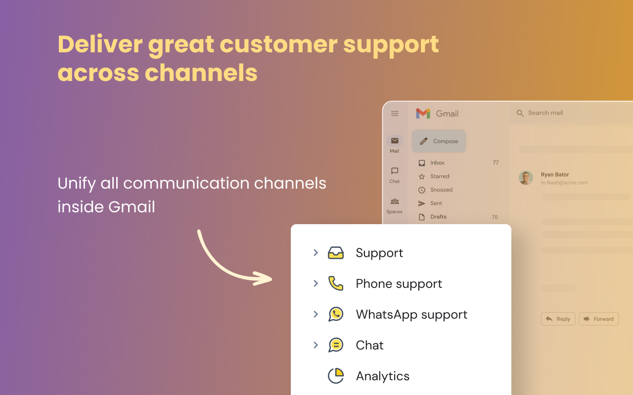 Hiver in Gmail: AI-powered customer service platform - 截图 1