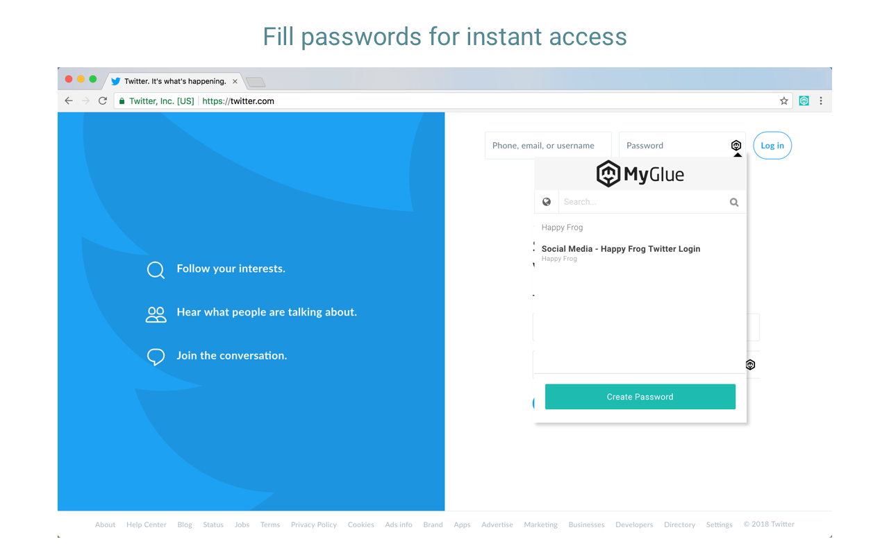 MyGlue Chrome Extension - 截图 1