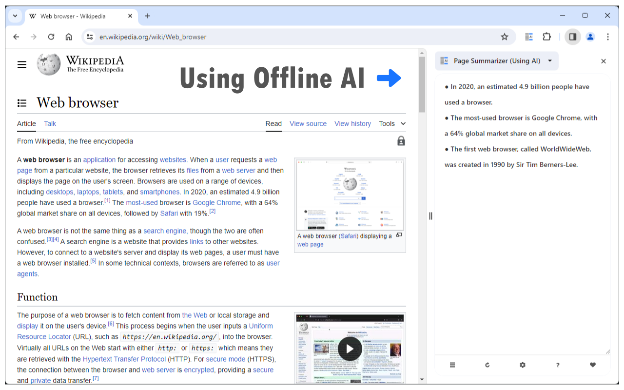 Page Summarizer (Using AI) - 截图 1