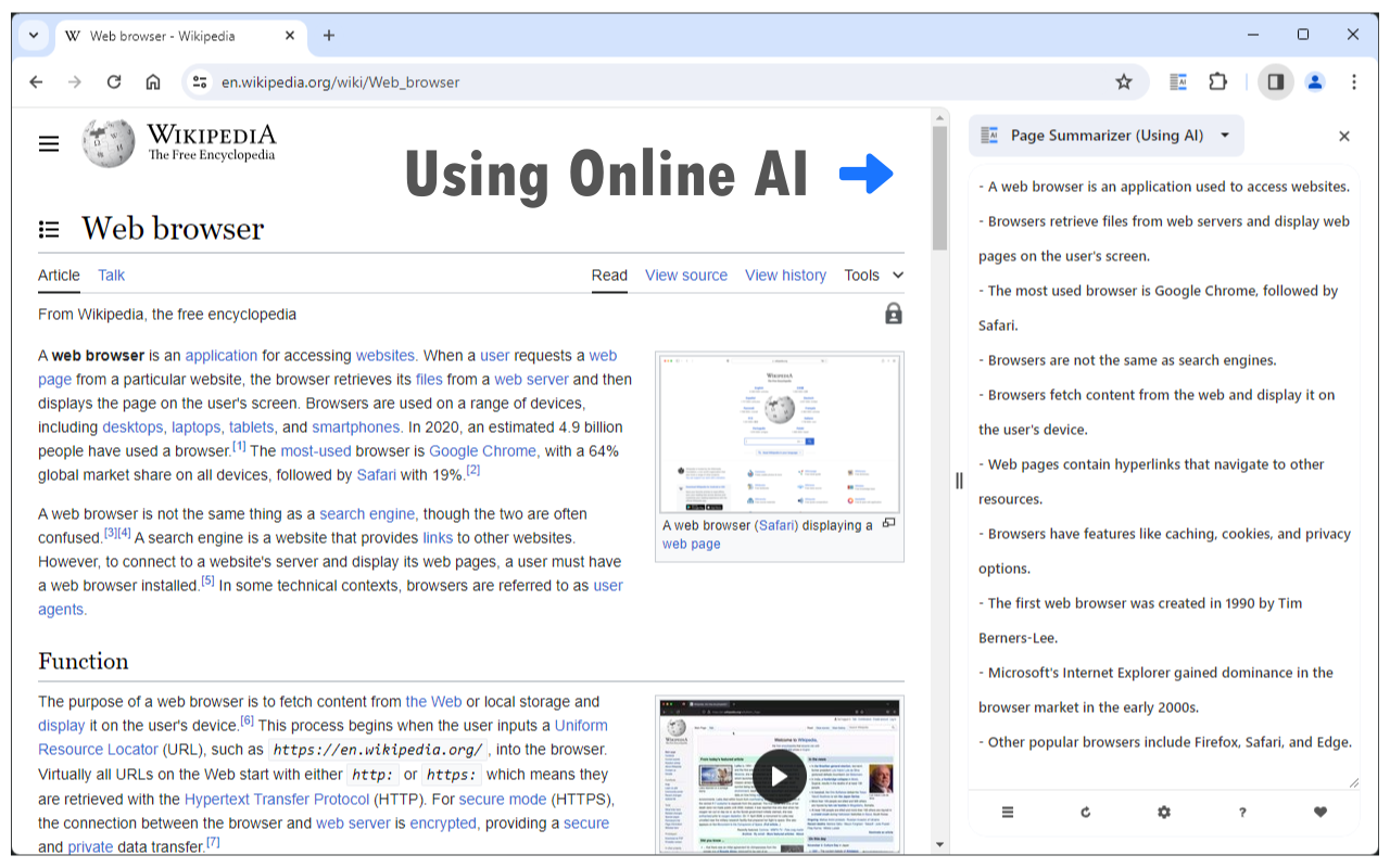 Page Summarizer (Using AI) - 截图 4