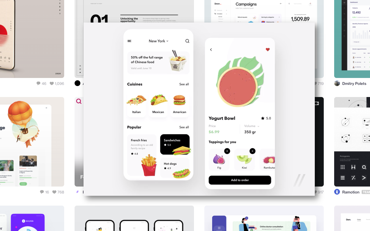 Dribbble shot hover preview - 截图 5