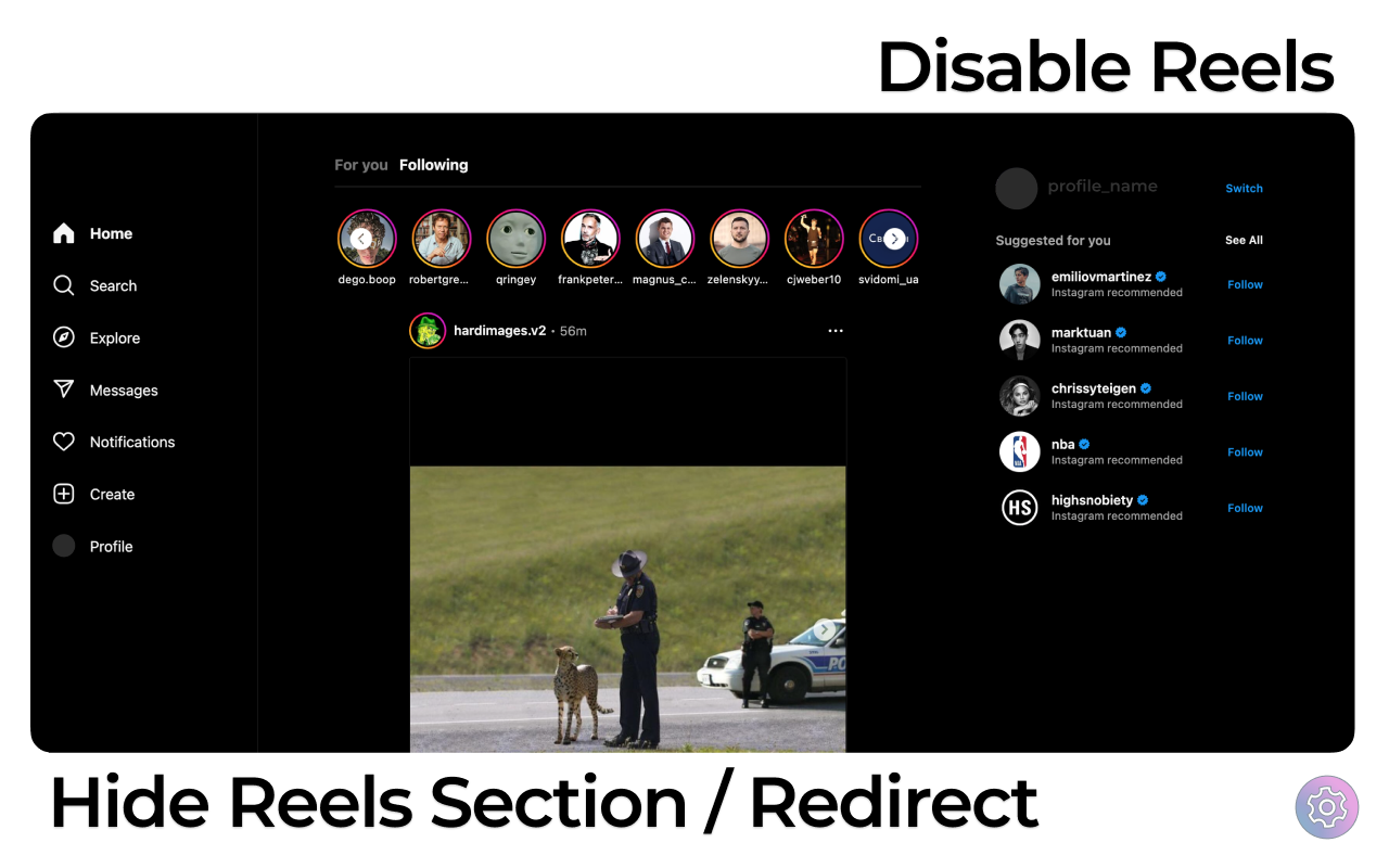 IGPlus - Hide Instagram Reels, Explore Page - 截图 5