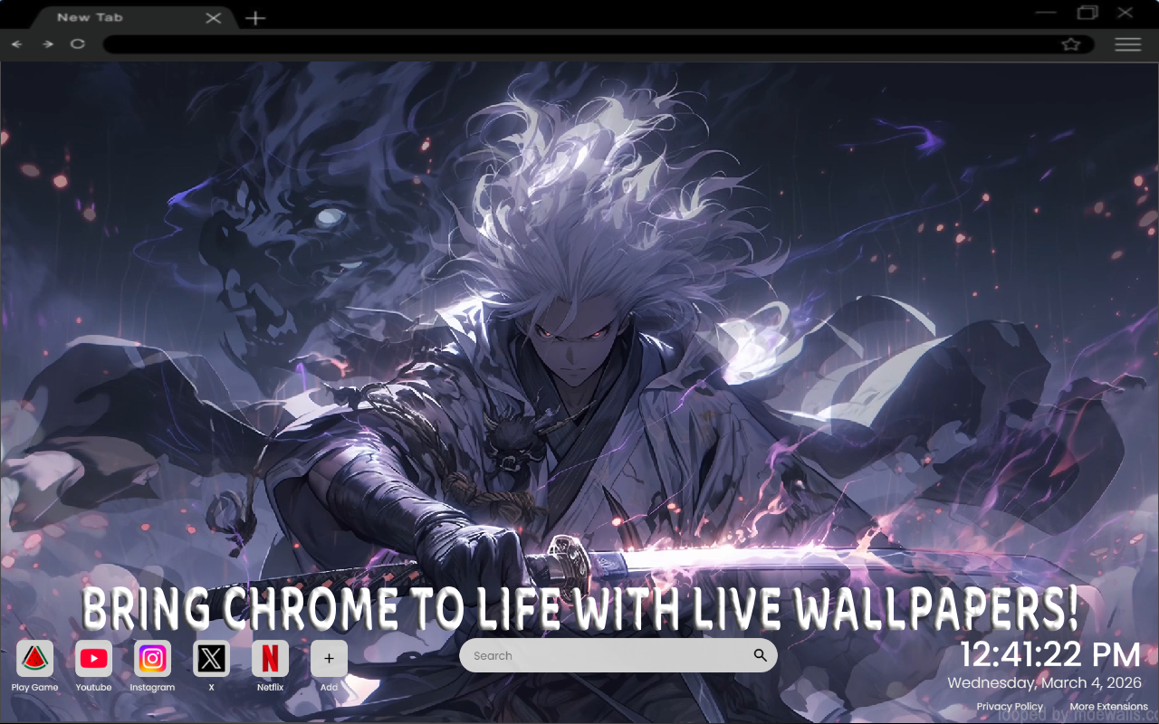Dragon Samurai Anime Boy Live Wallpaper - 截图 4