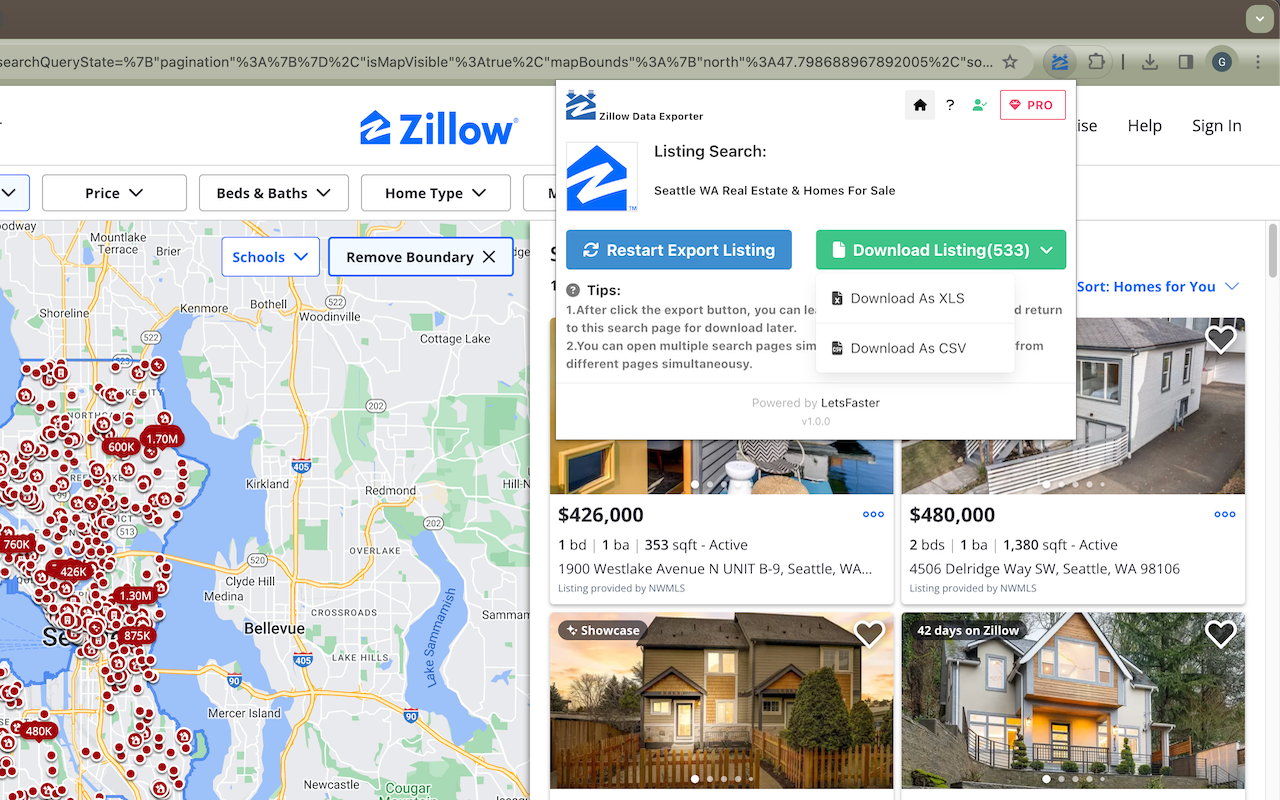 Zillow 数据导出器 - 截图 3