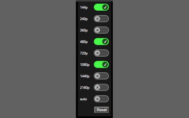 YouTube Playback Quality Control - 截图 2