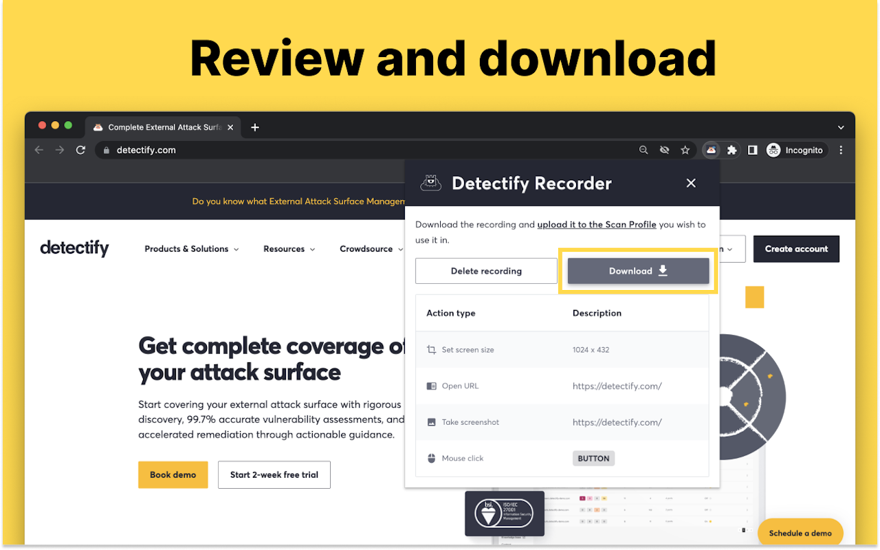 Detectify Recorder - 截图 3