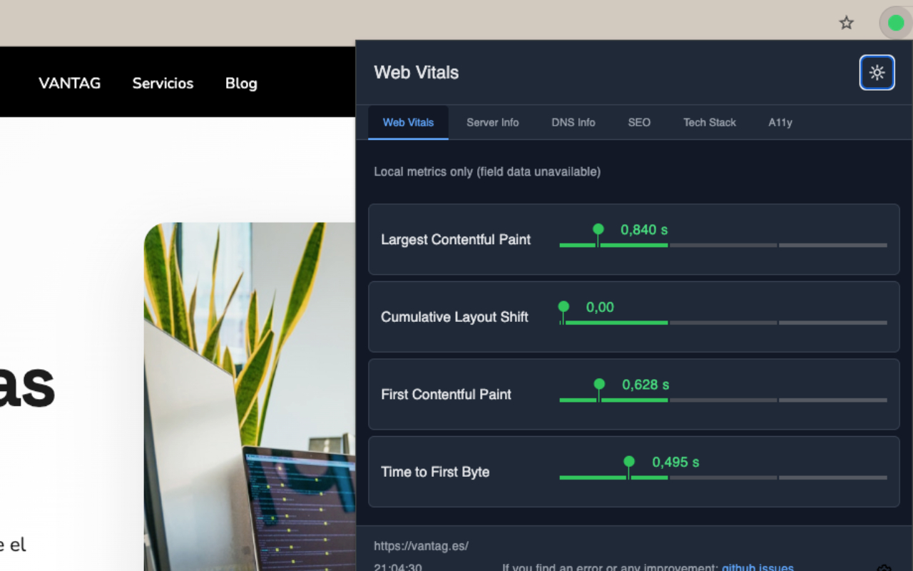 Web Vitals - 截图 2