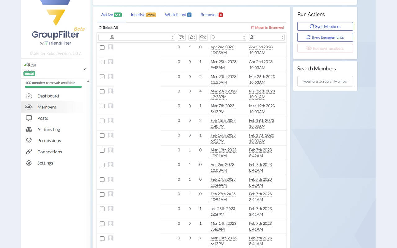 GroupFilter - Group Analytics & Member Management Tool - 截图 2