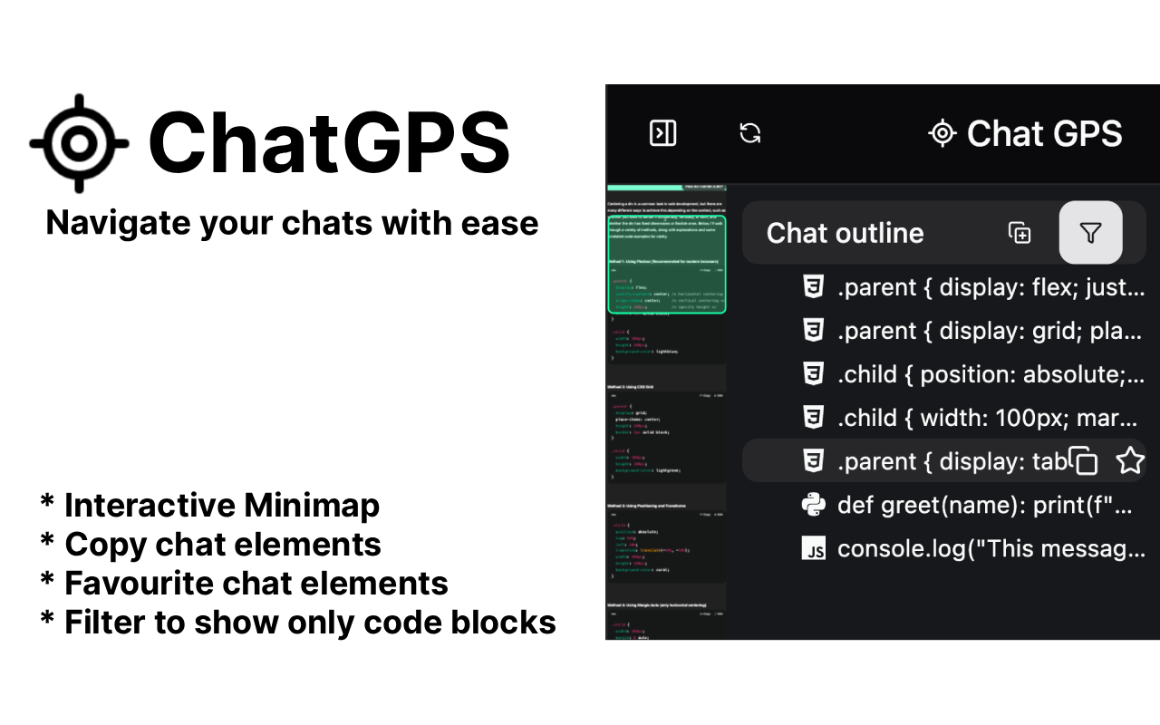 Chat GPS: chat outline for navigating Chat GPT - 截图 3