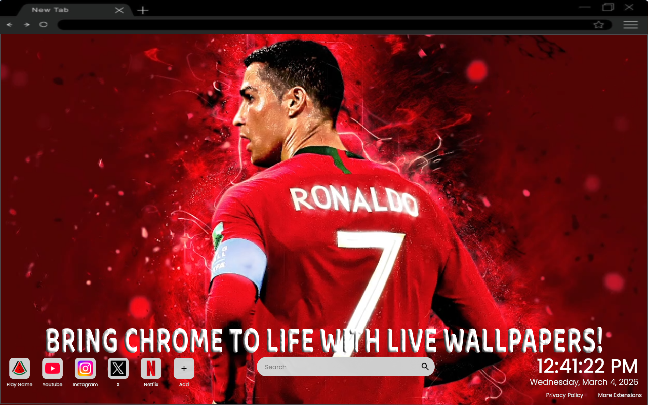 Cristiano Ronaldo CR7 Iconic Gaze with Red Backdrop Live Wallpaper - 截图 2