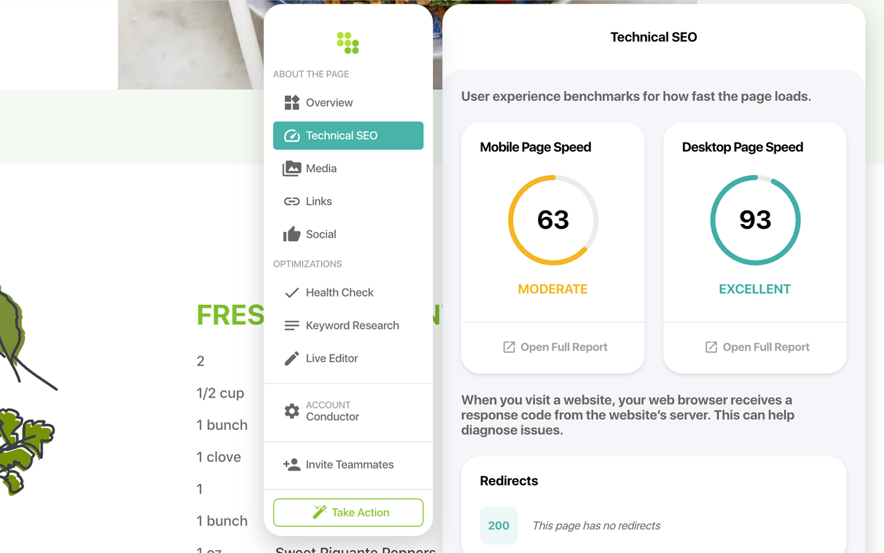 Conductor for Chrome - SEO Extension - 截图 2