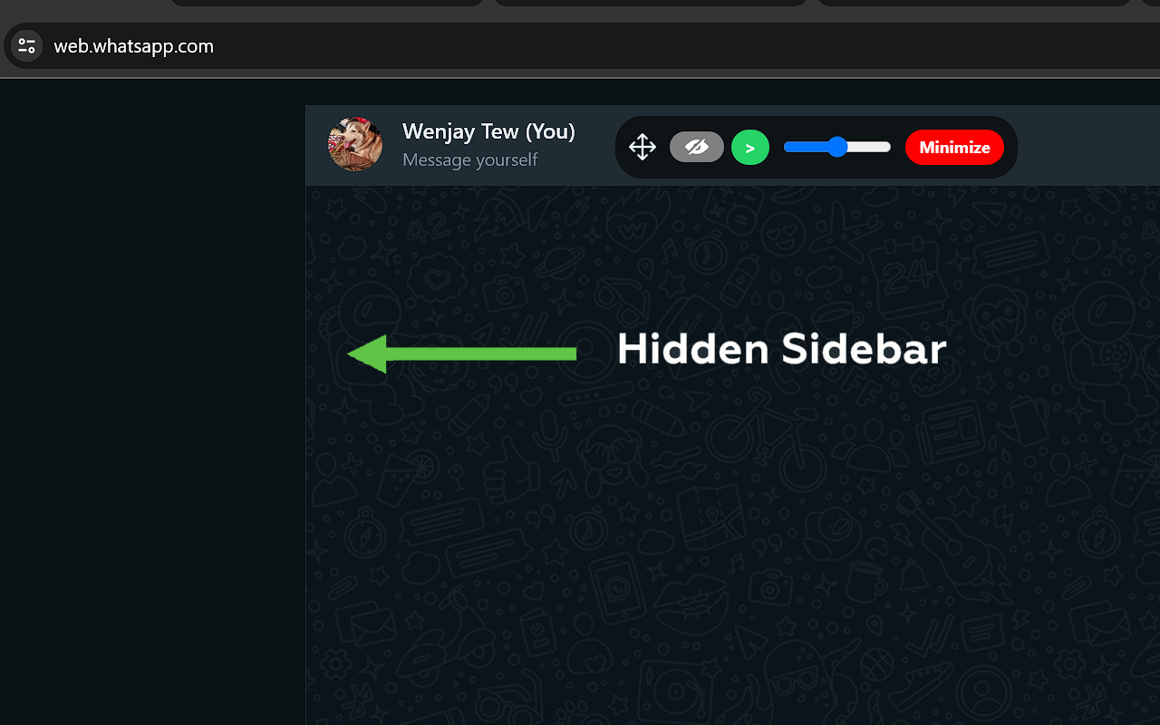 Whatsapp Web Contact Hide and Blur Toggle - 截图 5
