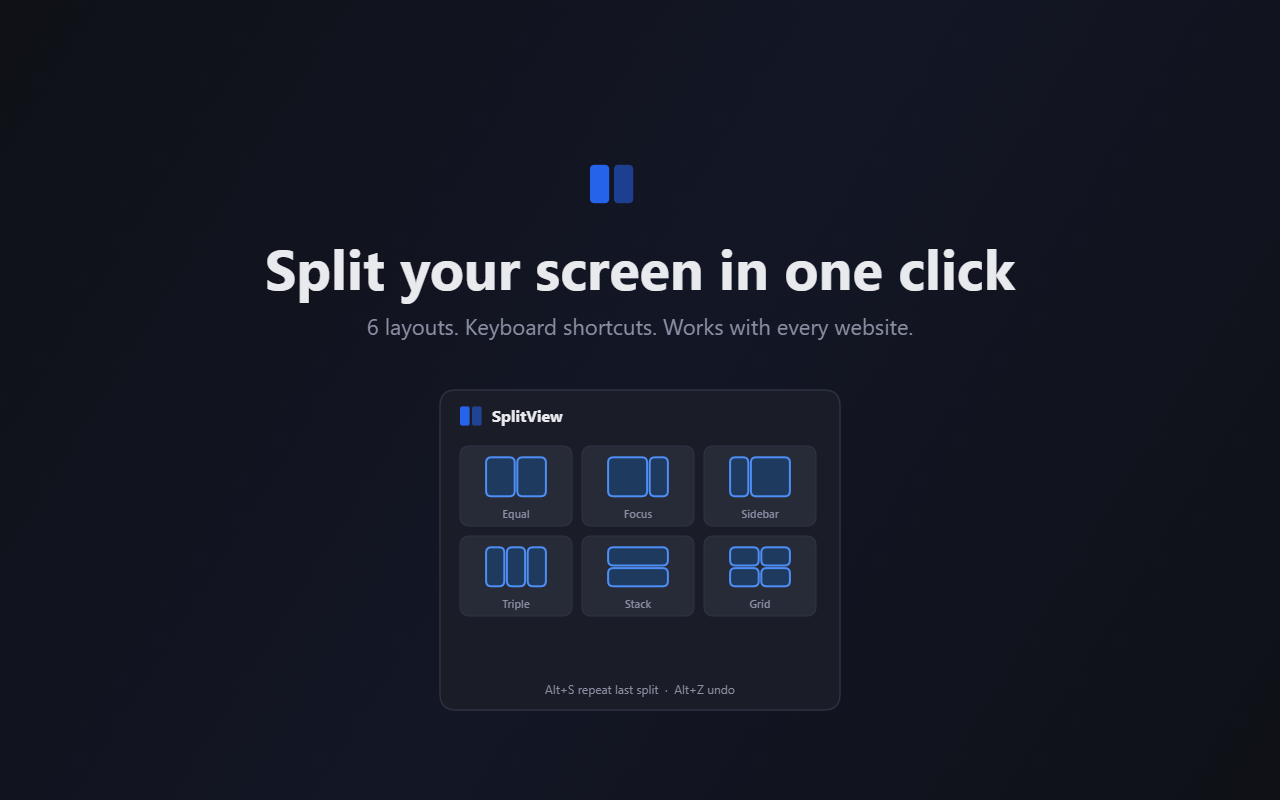 SplitView — Split Screen & Side by Side Tabs for Multi Window Browsing - 截图 5