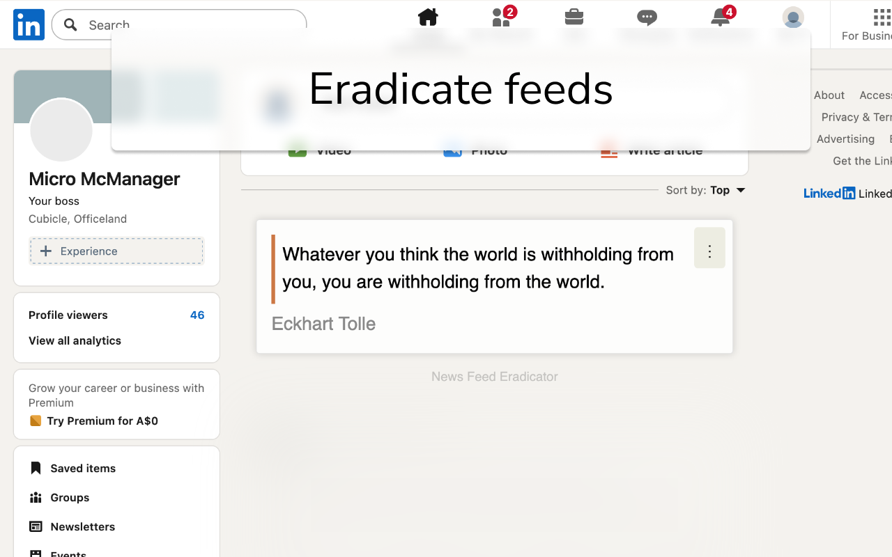 News Feed Eradicator - 截图 1