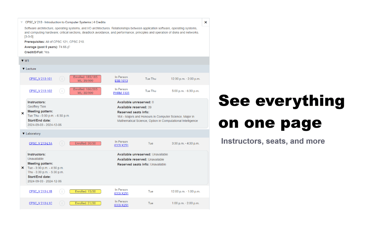 UBC Workday Better Courselist - 截图 3