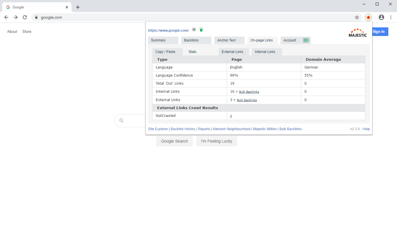 Majestic Backlink Analyzer - 截图 3