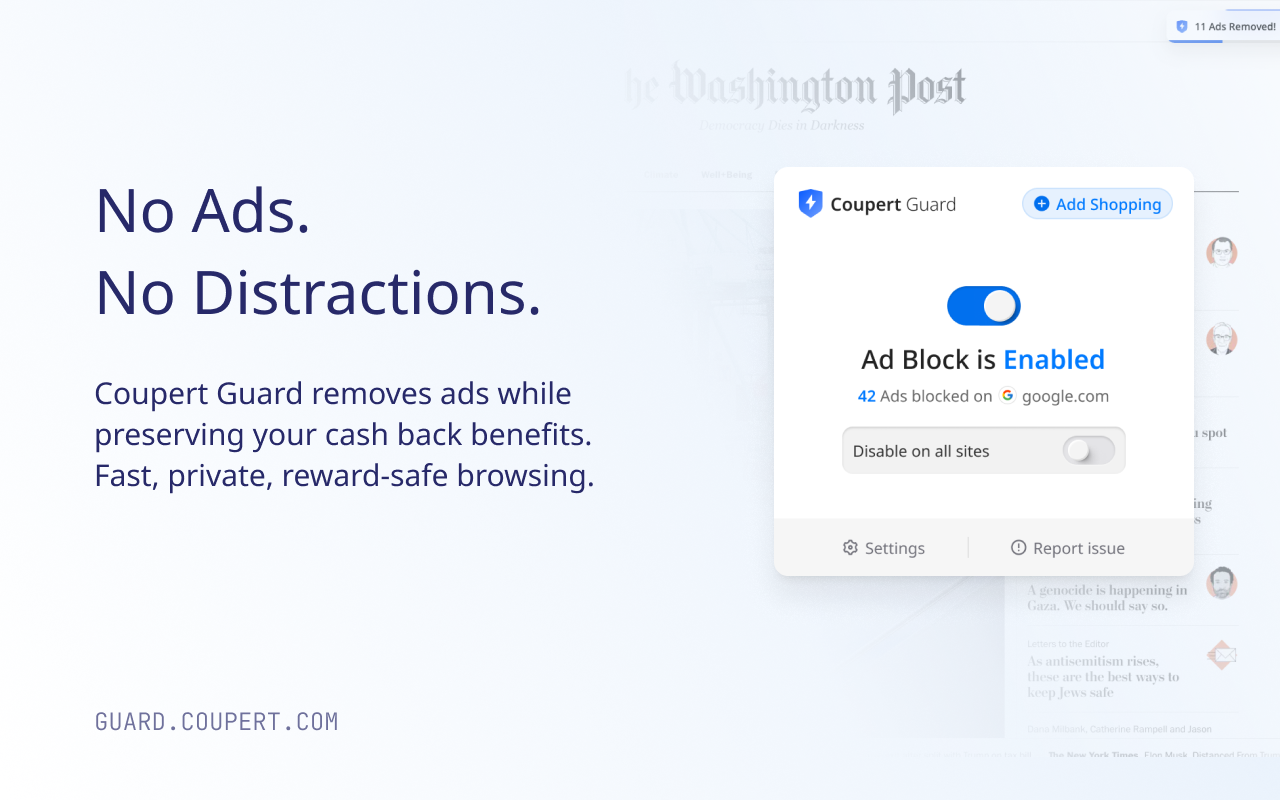 Coupert Guard - Ad blocker & Cash Back Guard - 截图 4