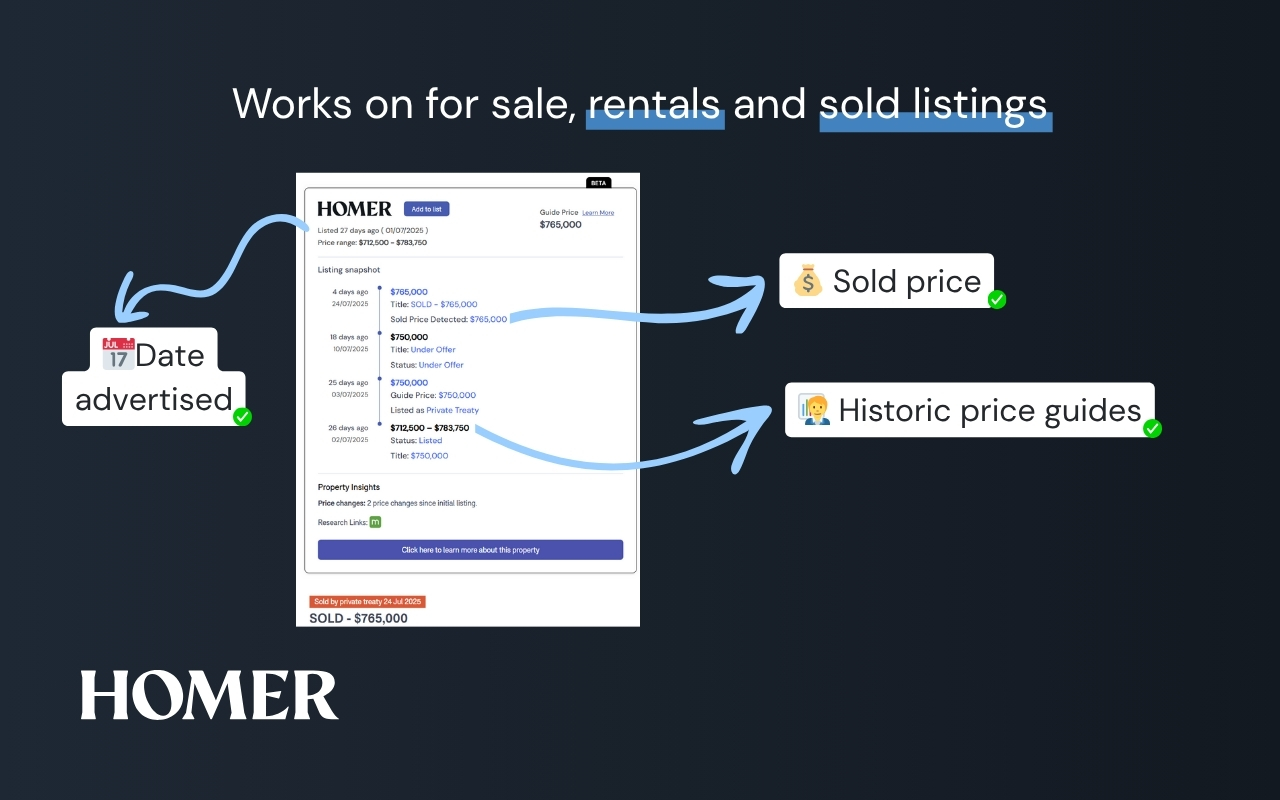 Homer (formerly KoalaData) – Property Search Extension - 截图 2
