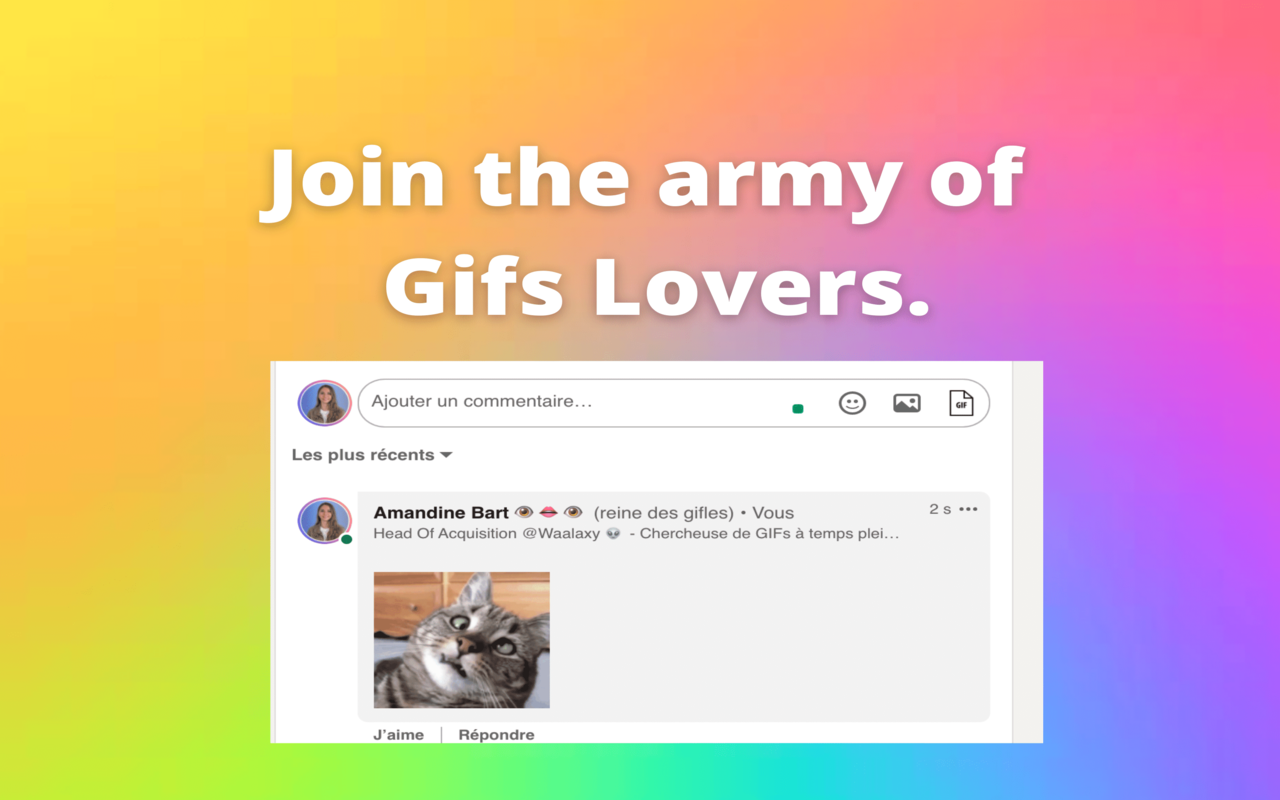 Unicat - LinkedIn GIF comment picker - 截图 4