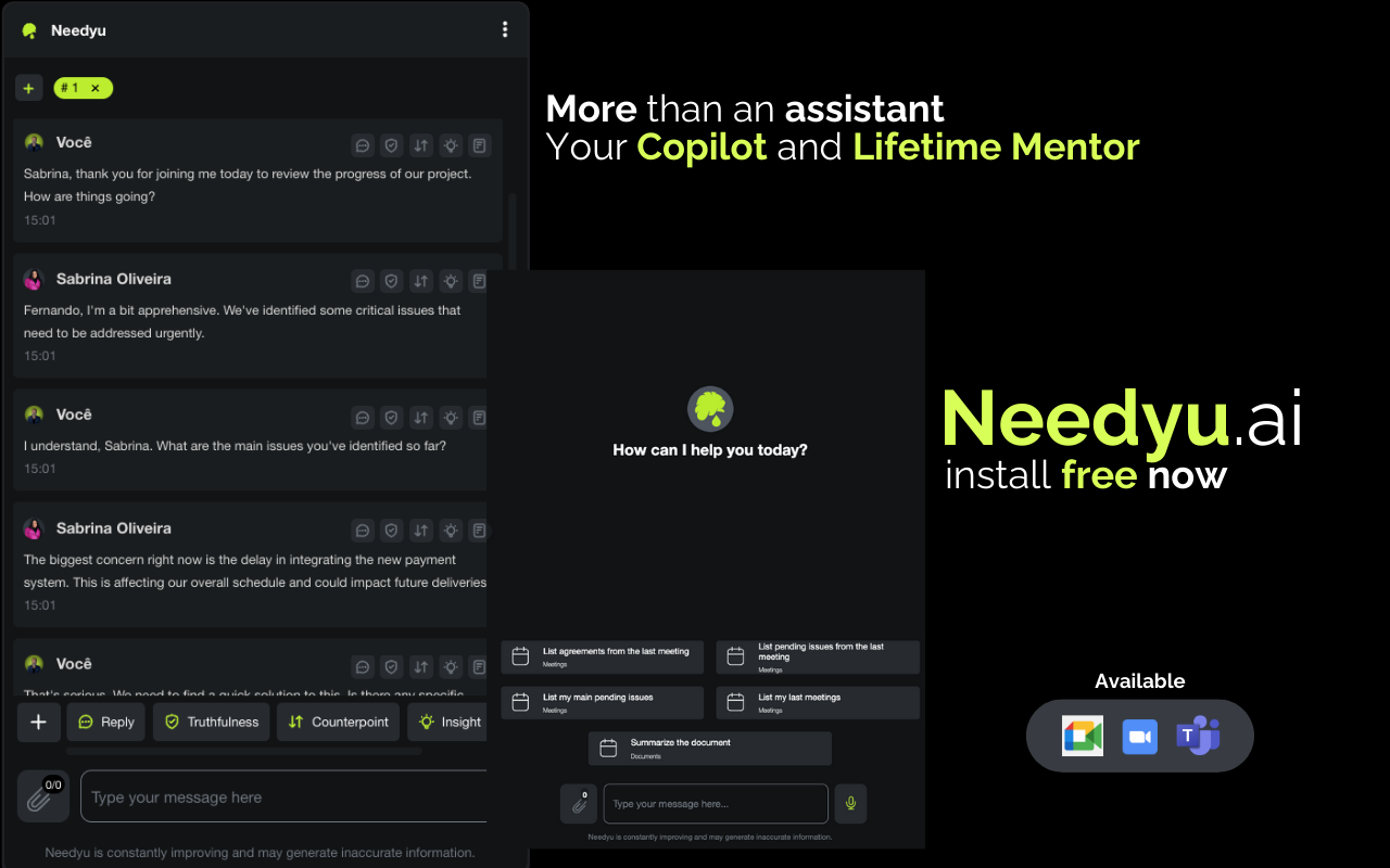 Needyu.ai Meeting Copilot - 截图 3