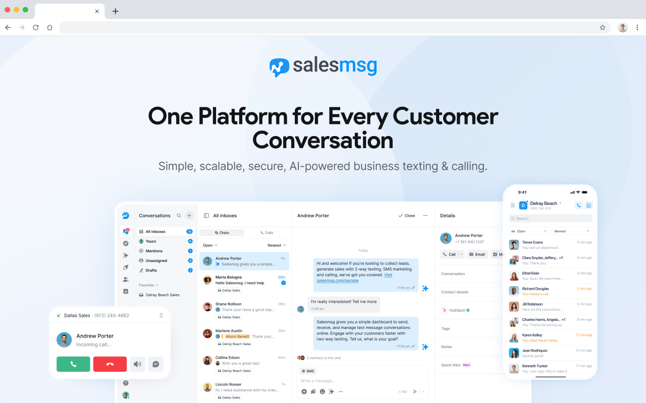 Salesmsg - Business Text Messaging - 截图 3