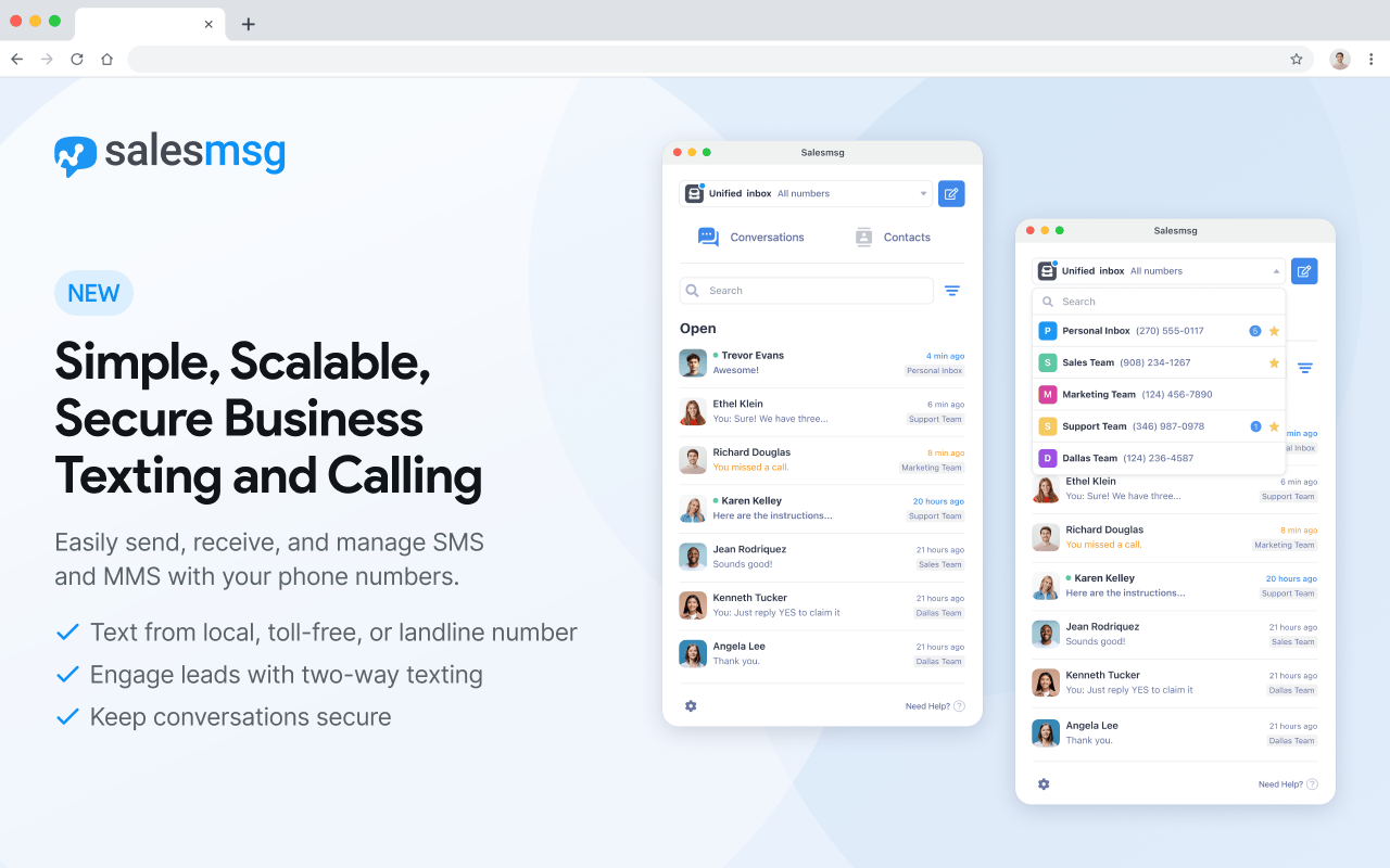Salesmsg - Business Text Messaging - 截图 5