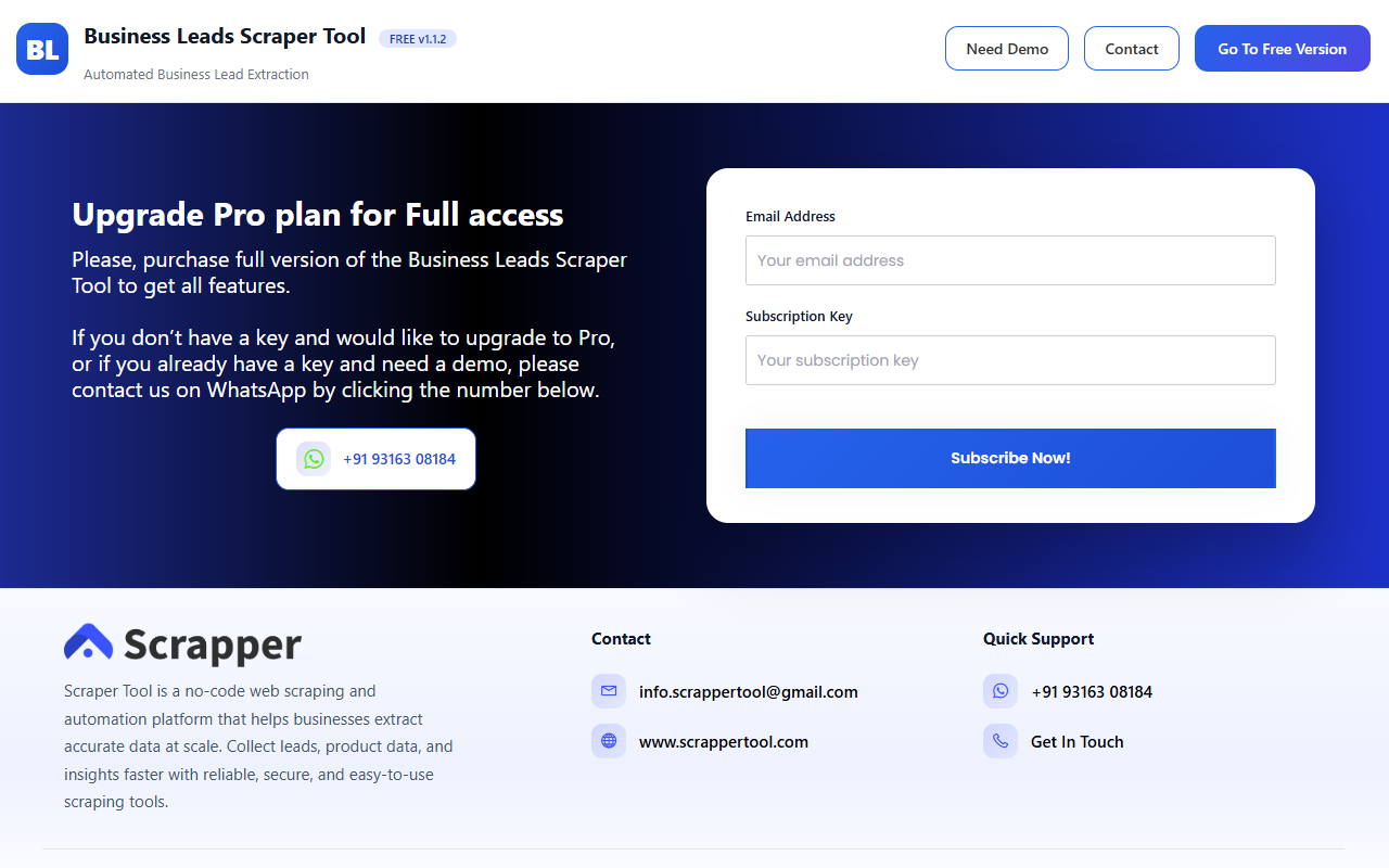Business Leads Scraper Tool – Extract Leads from Social Search - 截图 1