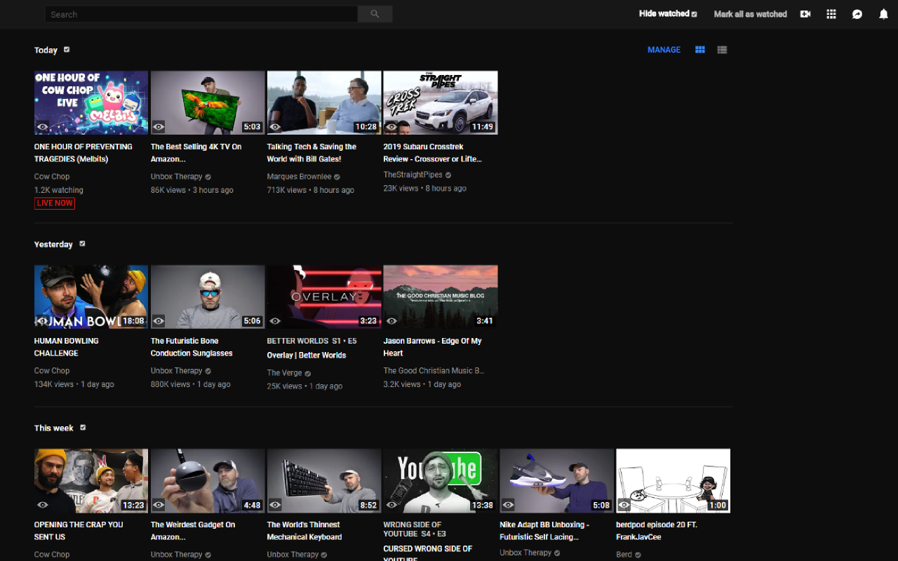 Better Subscriptions for YouTube™ - 截图 1