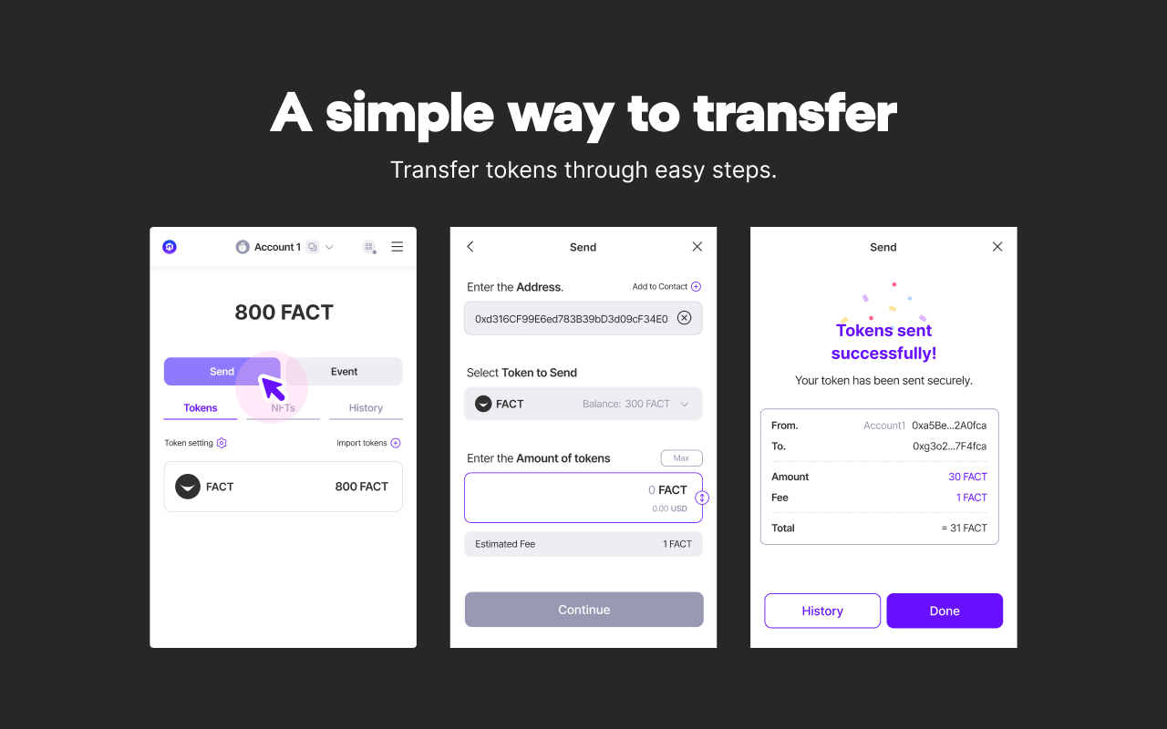 FACT wallet - 截图 3